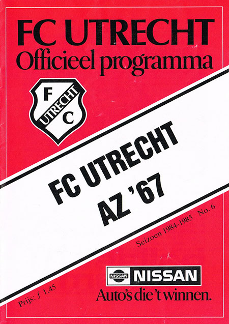 AZ Programma 25-nov-1984 Utrecht uit